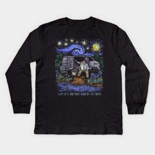 Van Gogh Down By the River Kids Long Sleeve T-Shirt